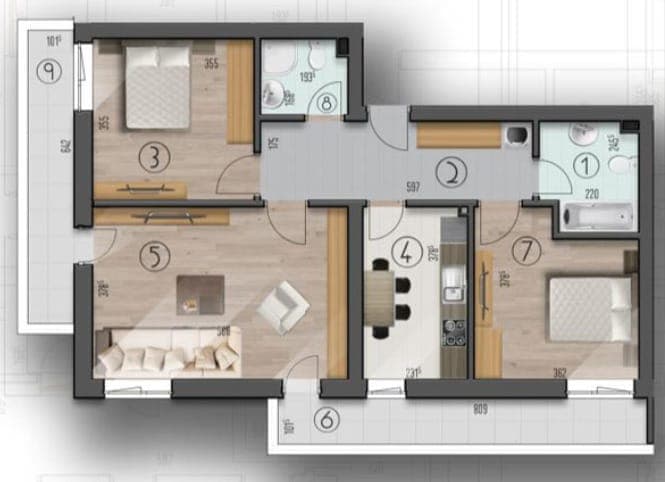 3 Camere Joy Galaxy Residence — fotografia 10