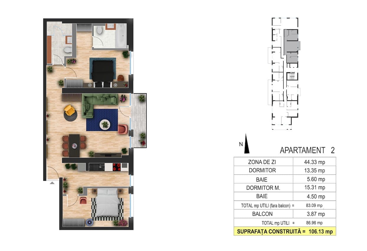 3 Camere NorthSide Park Tower — fotografia 16