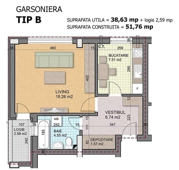 Garsonieră Titan Apartments — fotografia 13