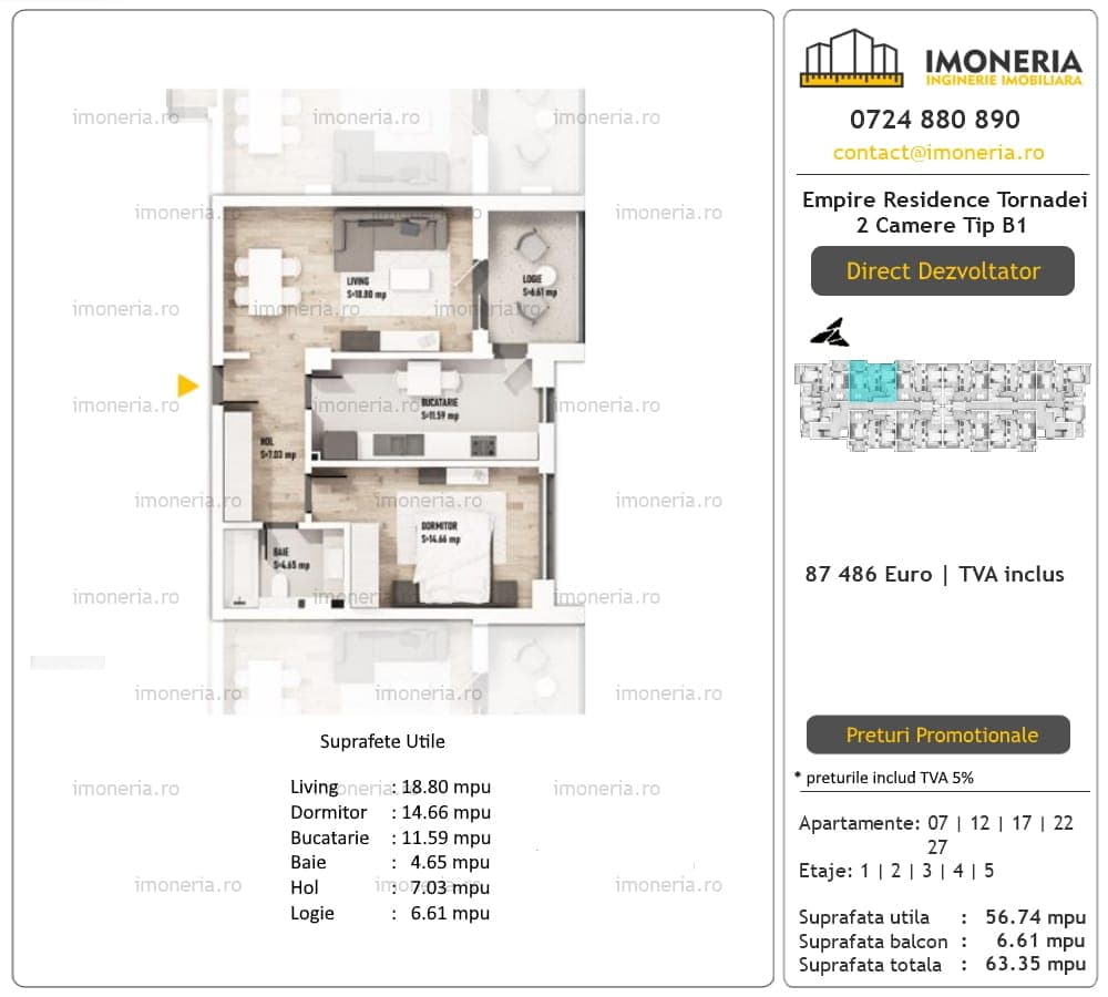 2 Camere Empire Residence Tornadei — fotografia 8