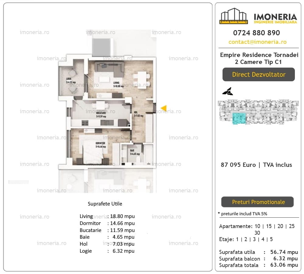 2 Camere Empire Residence Tornadei — fotografia 8