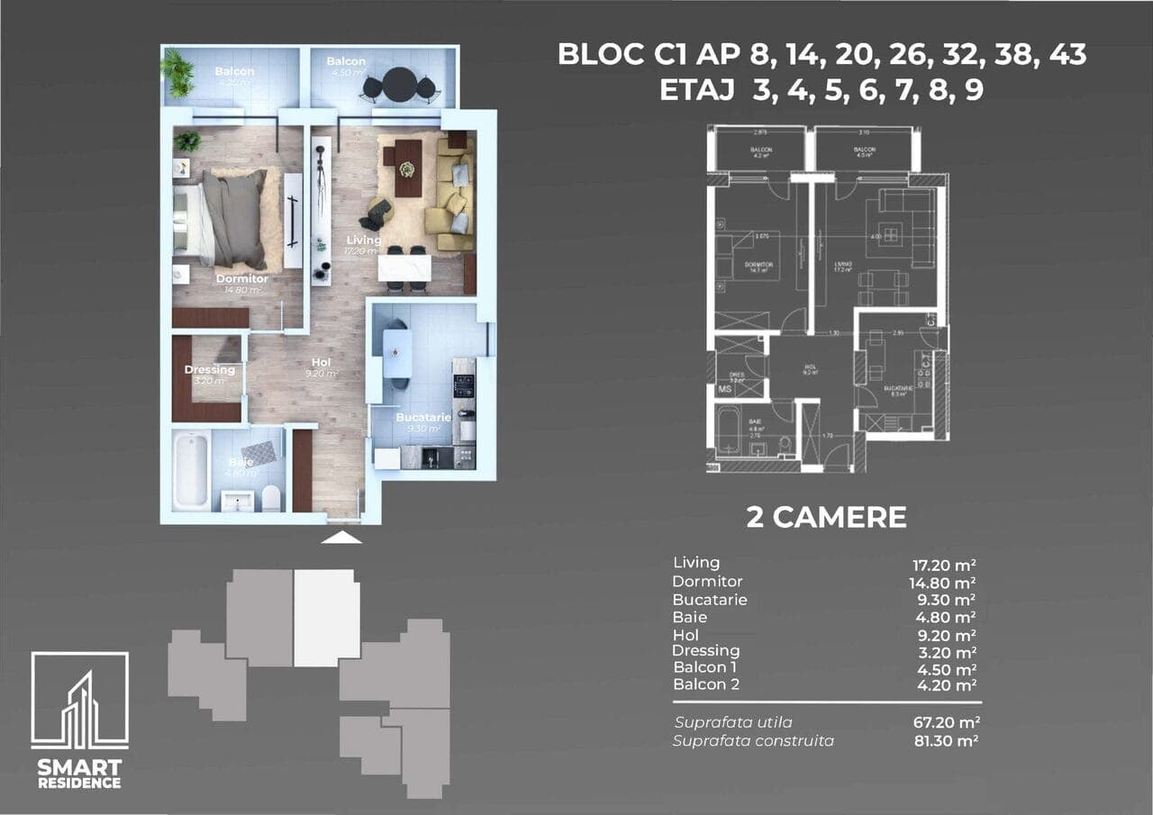 2 Camere Smart Residence — fotografia 10