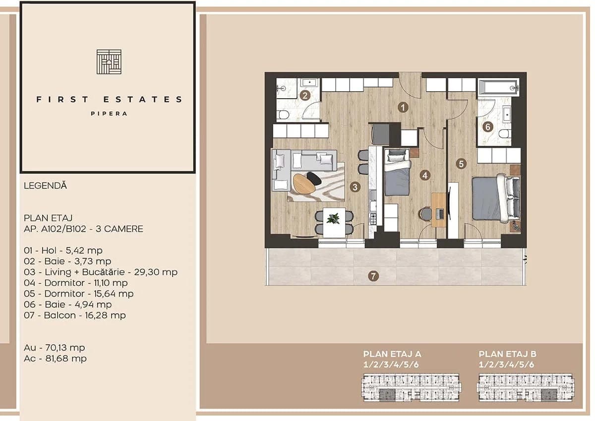 3 Camere First Estates Pipera — fotografia 9